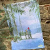 Alex Clark Christmas 100% Cotton Tea Towel - Dog