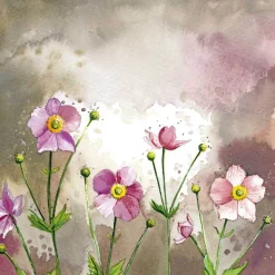 Alex Clark Coaster - Japanese Anemones
