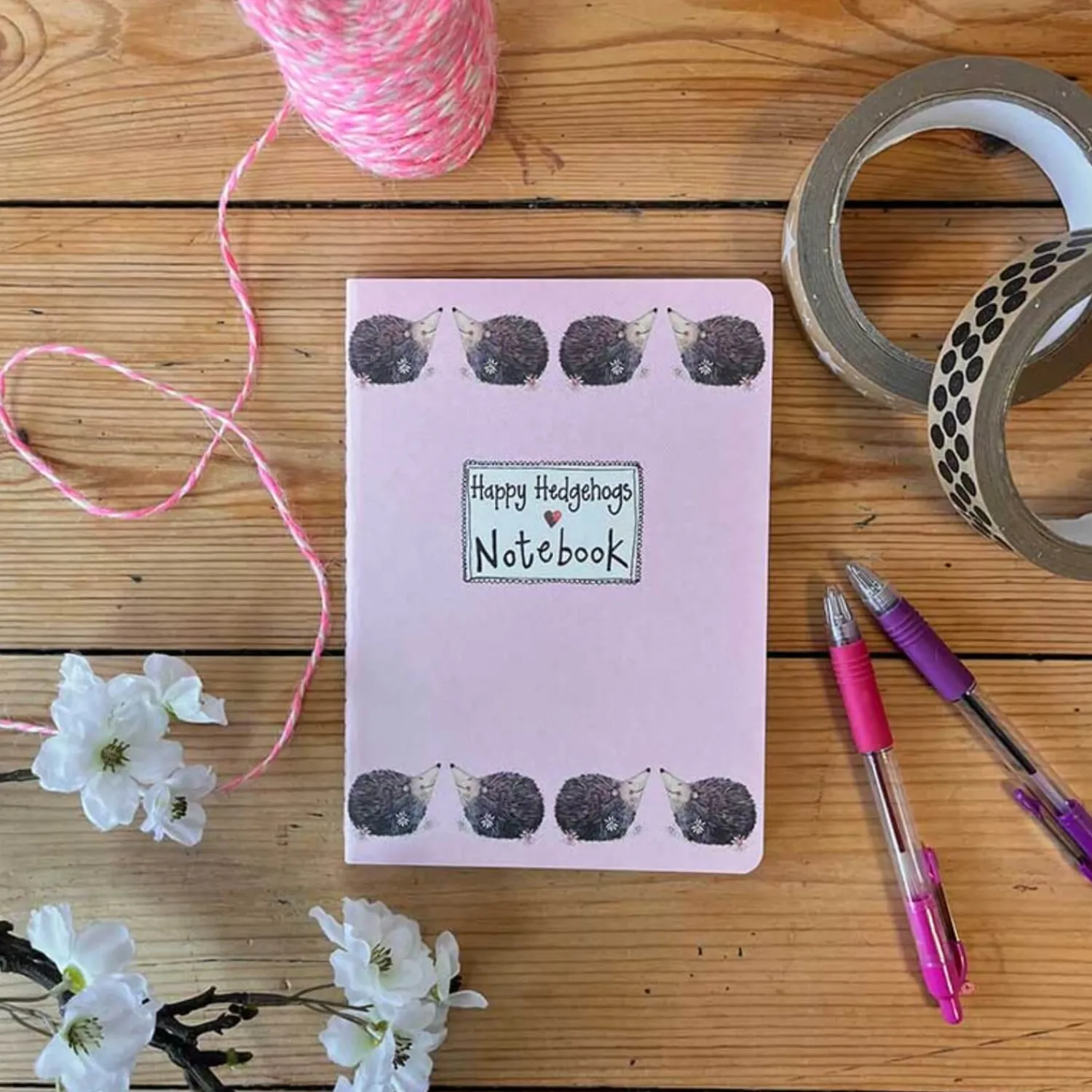 Alex Clark Medium Soft Notebook - Happy Hedgehogs