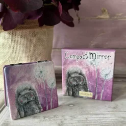 Alex Clark Vegan Leather Compact Mirror - Misty