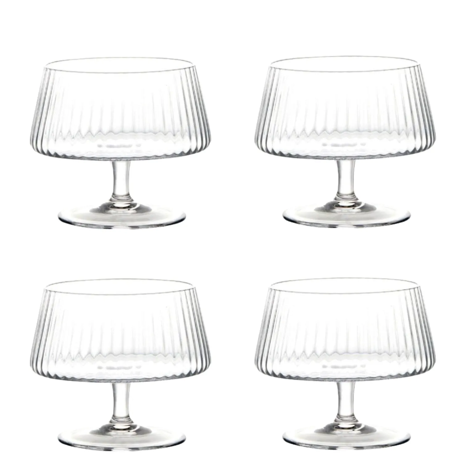 Anton Studio Designs 4-Piece Individual Glass Trifle Bowls - Empire