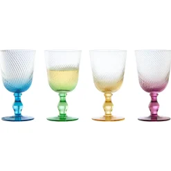 Anton Studio Designs Anton Studios Design Swirl 4 Piece Wine Glass Set