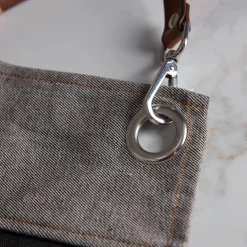 Barbary u0026 Oak Barbary & Oak Denim Apron With Leather Detail
