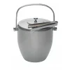 BarCraft Brushed Steel Ice Bucket With Lid & Tongs