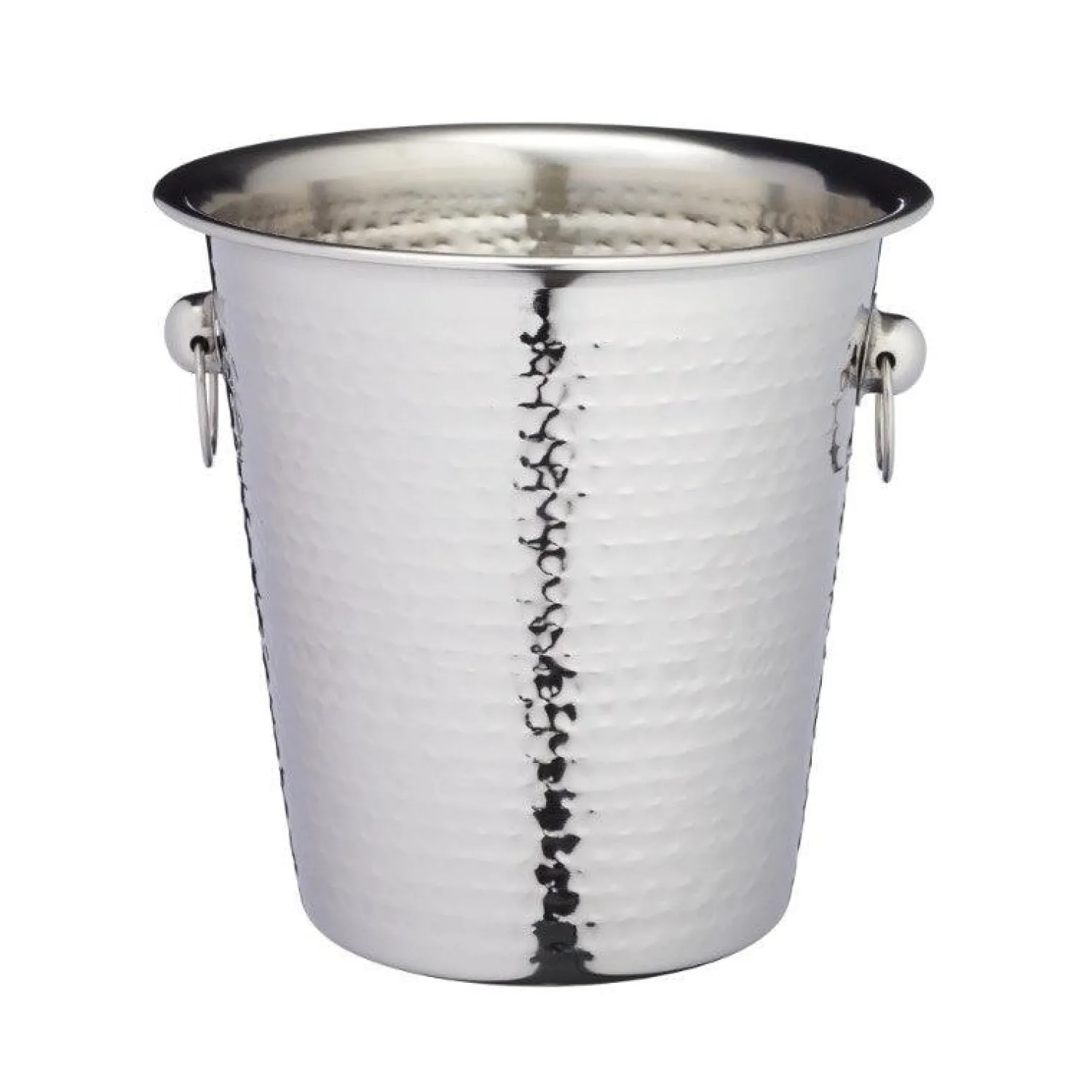 BarCraft Champagne Ice Bucket - Hammered Steel