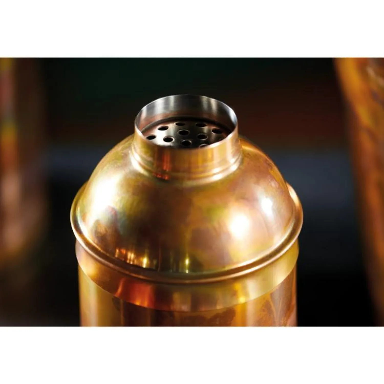 BarCraft Cobbler Cocktail Shaker - Iridescent Copper