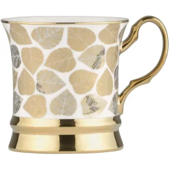 BIA International by DRH Bia International Porcelain Leaf 400ml Mug - Gold