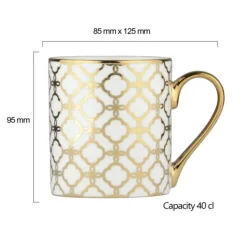 BIA International by DRH Bia International Porcelain Links 400ml Mug - Gold