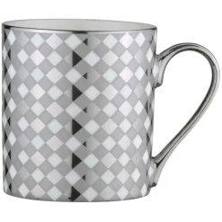 BIA International by DRH Bia International Porcelain Tartan 400ml Mug - Platinum