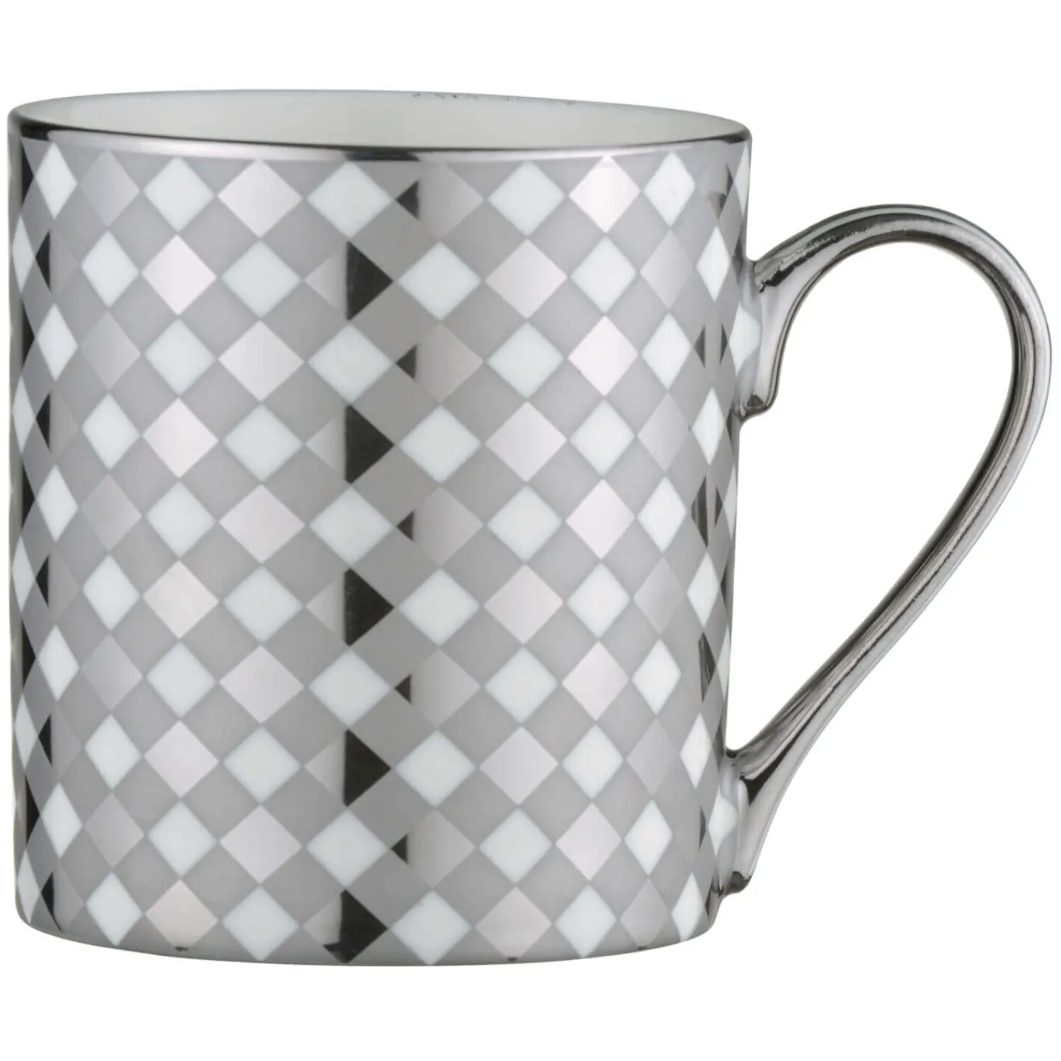 BIA International by DRH Bia International Porcelain Tartan 400ml Mug - Platinum