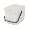 Brabantia Sort & Go 6 Litre Waste Bin - Light Grey