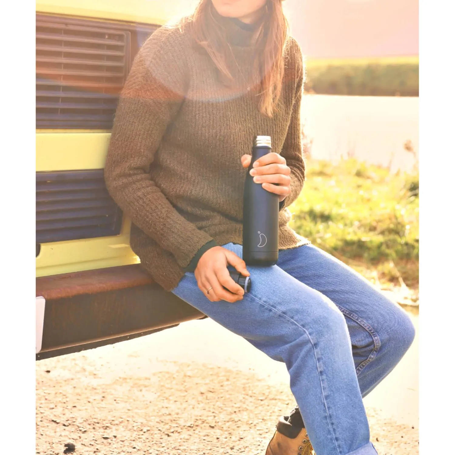 Chilly's Chilly’s 260ml Monochrome Reusable Water Bottle - Black