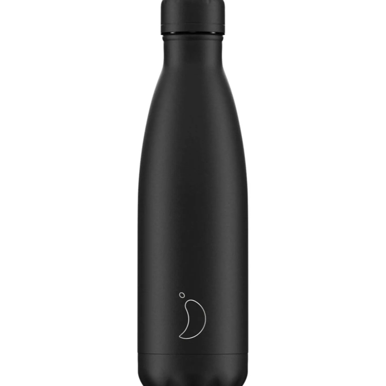 Chilly's Chilly's 500ml Monochrome Reusable Water Bottle - All Black