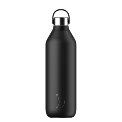 Chilly's Chilly's Series 2 1 Litre Reusable Water Bottle & 50cl Coffee Cup Set - Abyss Black