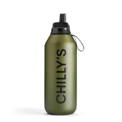 Chilly's Chilly's Series 2 500ml Flip Reusable Water Bottle - Ombre Moss