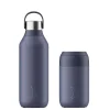 Chilly's Chilly's Series 2 500ml Hydration Reusable Water Bottle & 34cl Coffee Cup Set - Whale Blue