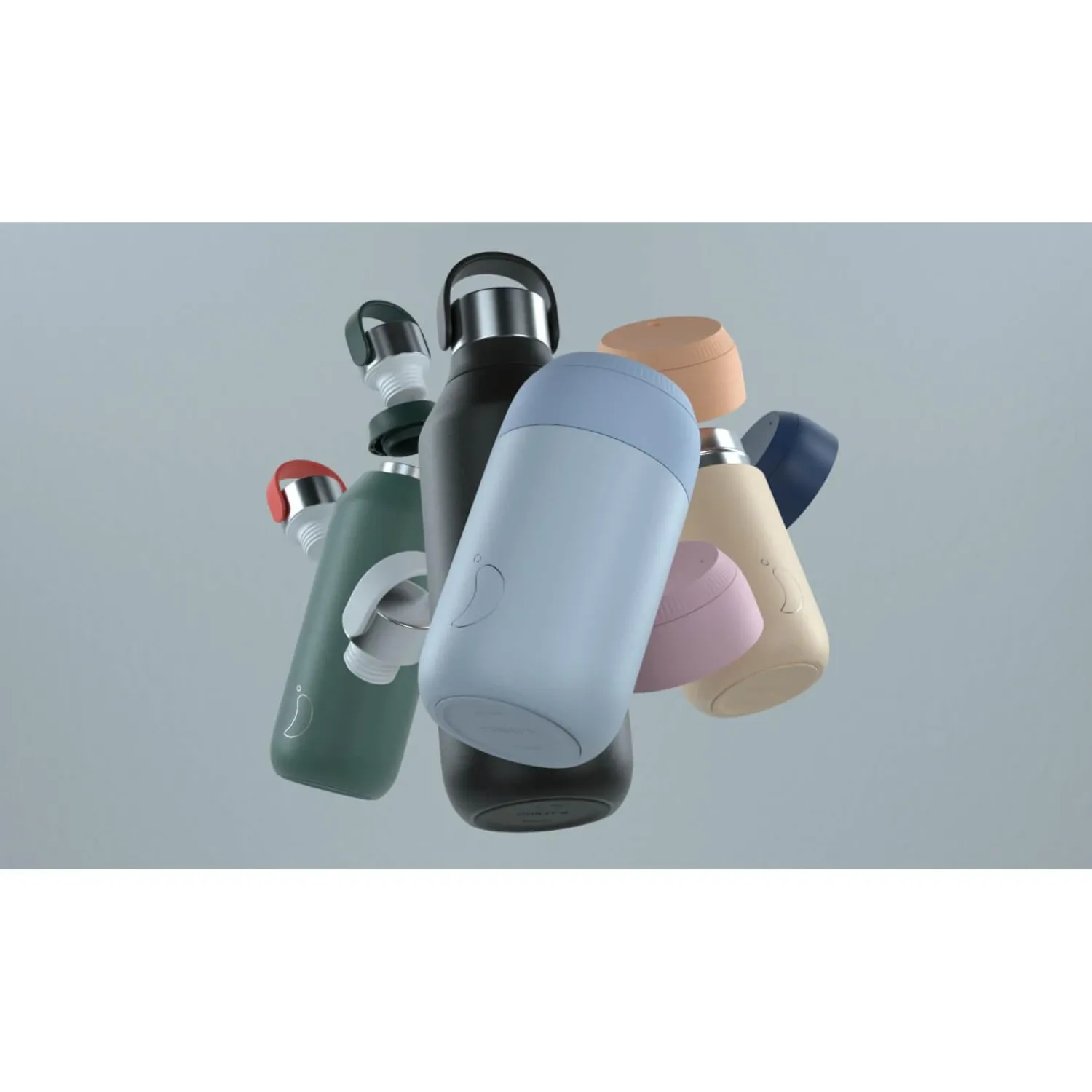 Chilly's Chilly's Series 2 500ml Hydration Reusable Water Bottle & 34cl Coffee Cup Set - Lichen Green