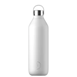 Chilly's Chilly's Series 2 Reusable Water Bottle, Coffee Cup & Cleaning Brush Set - Arctic White