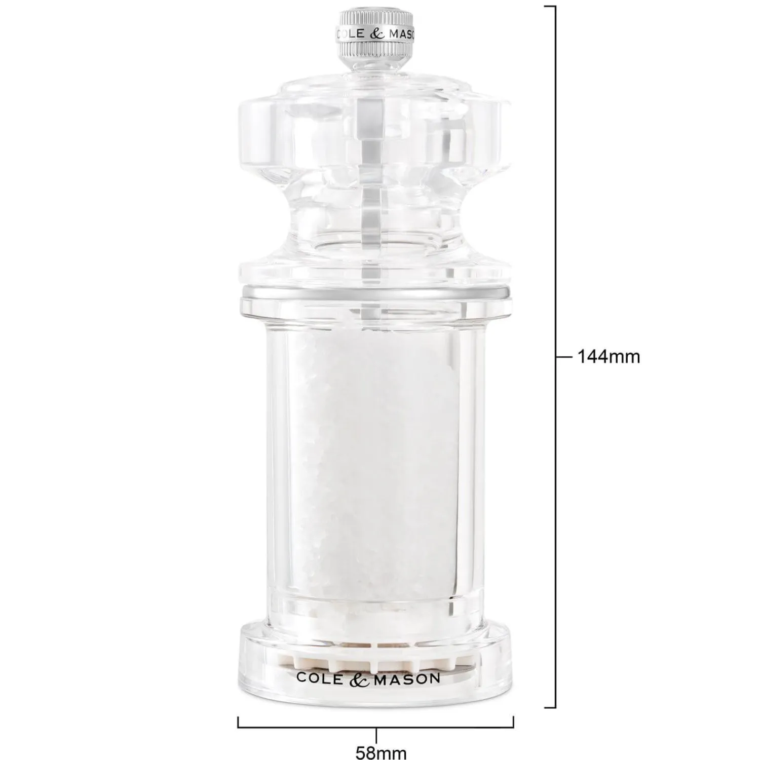 Cole u0026 Mason Cole & Mason 605 14.4cm Acrylic Salt Mill