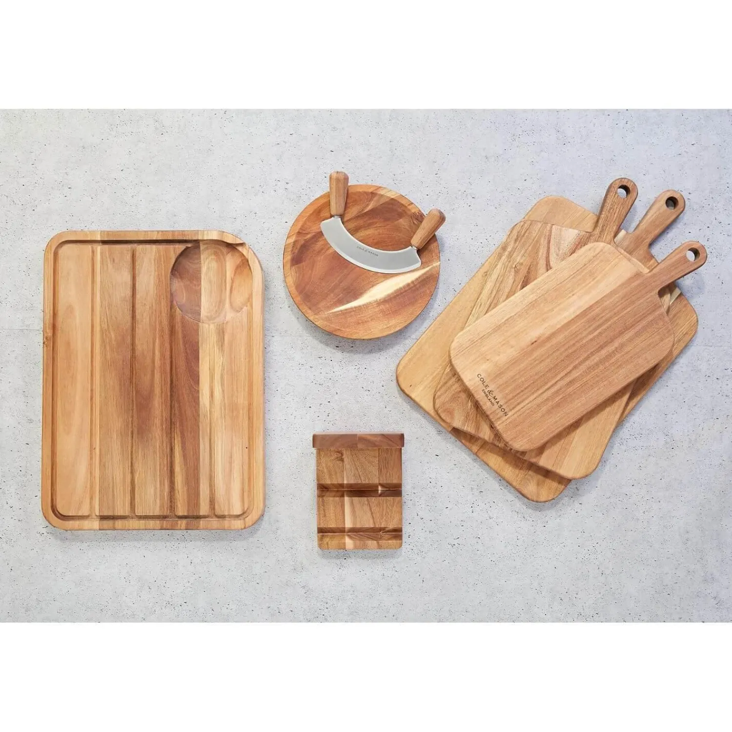 Cole u0026 Mason Cole & Mason Barkway Acacia Small Chopping Board With Handle