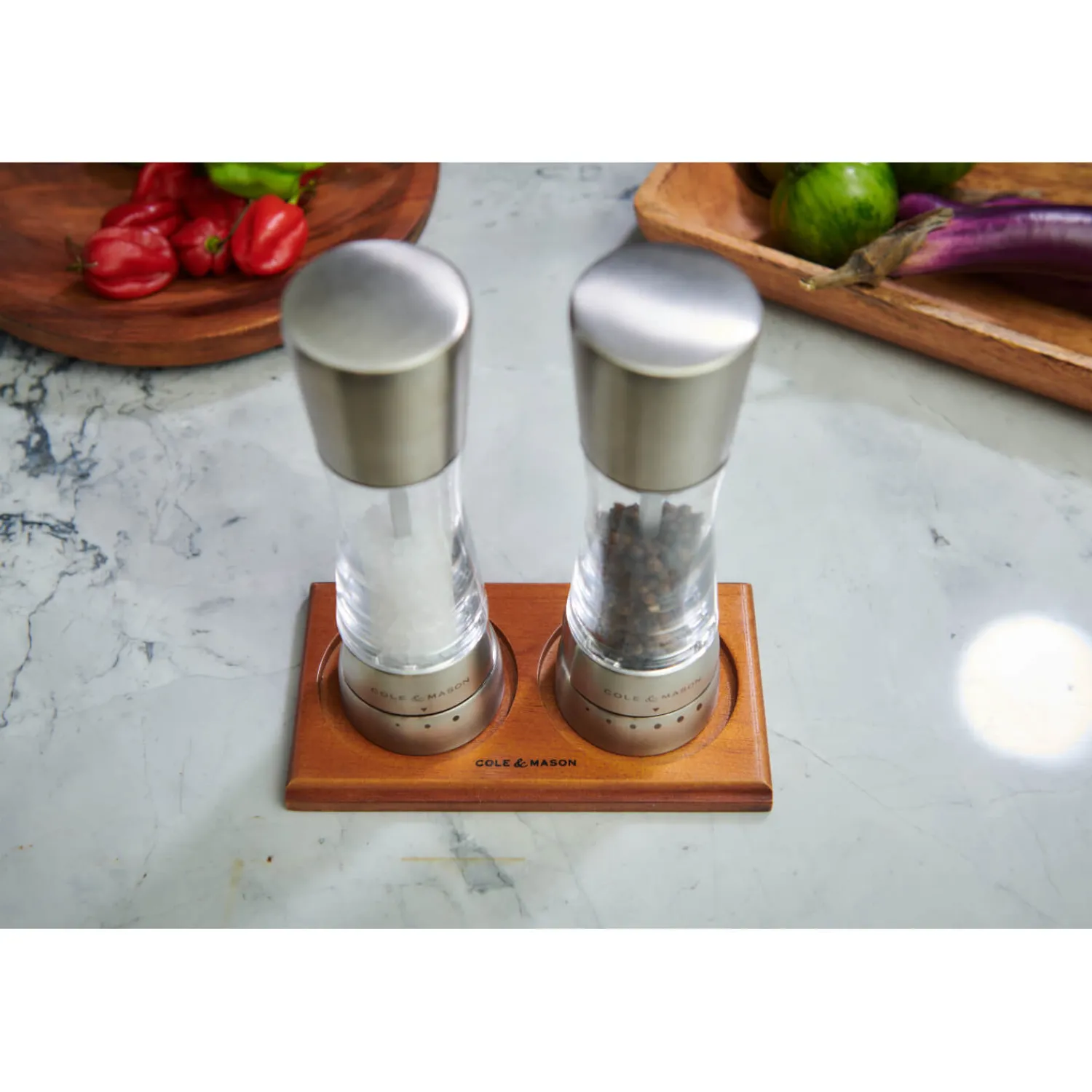Cole u0026 Mason Cole & Mason Beech Wood Salt & Pepper Mill Tray