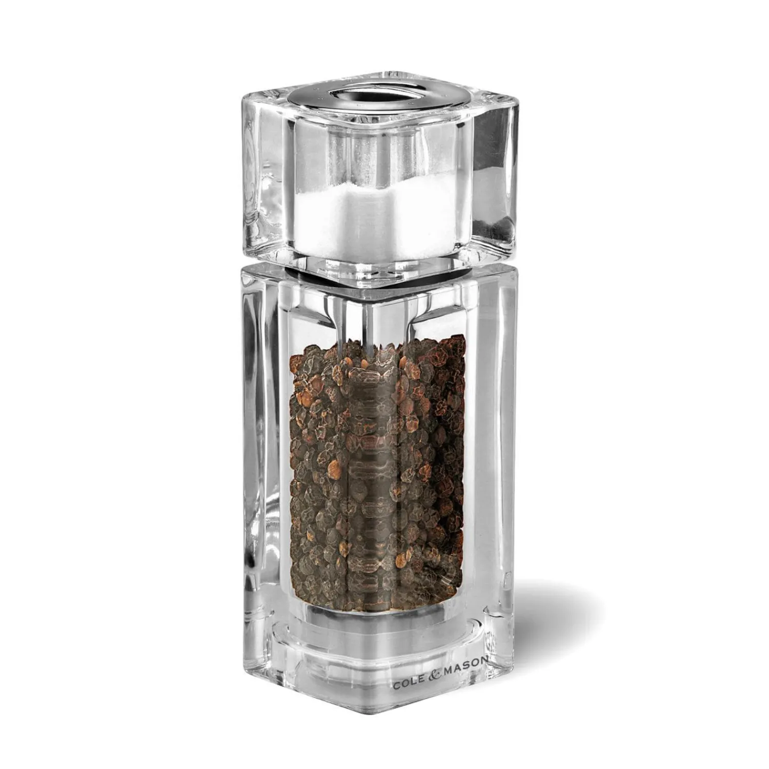Cole u0026 Mason Cole & Mason Cube Combi 14.5cm 2-in-1 Pepper Mill & Salt Shaker