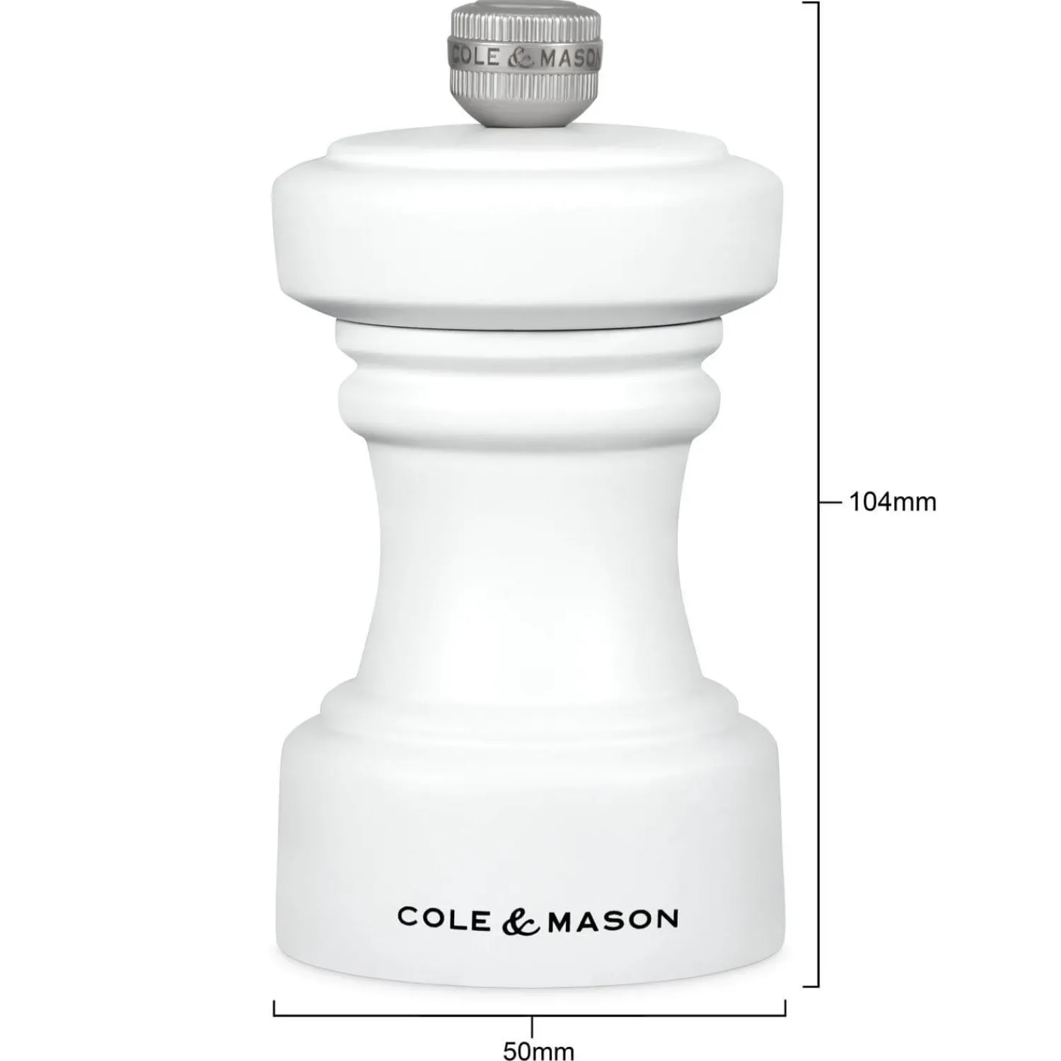 Cole u0026 Mason Cole & Mason Hoxton 10.4cm Beech Wood Pepper Mill - White