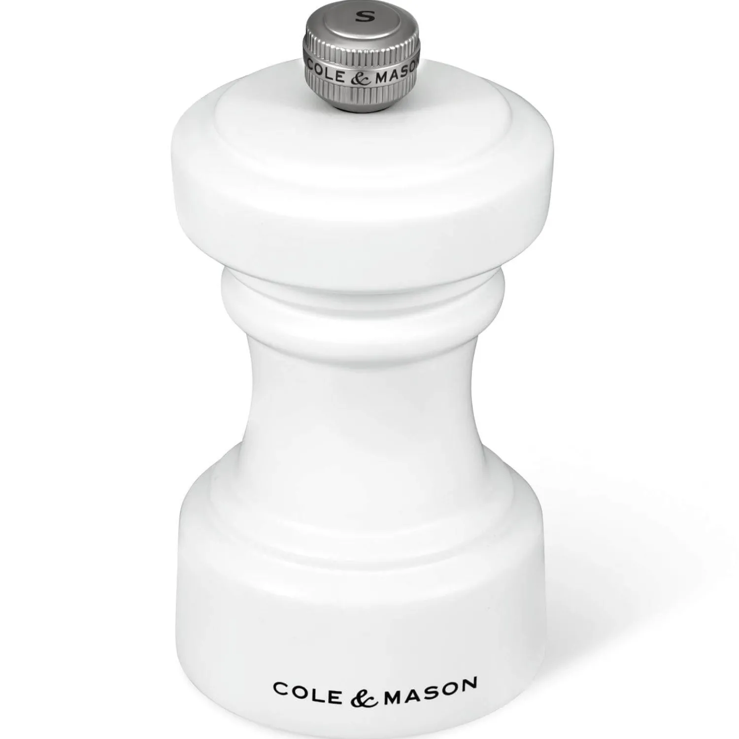 Cole u0026 Mason Cole & Mason Hoxton 10.4cm Beech Wood Salt Mill - White