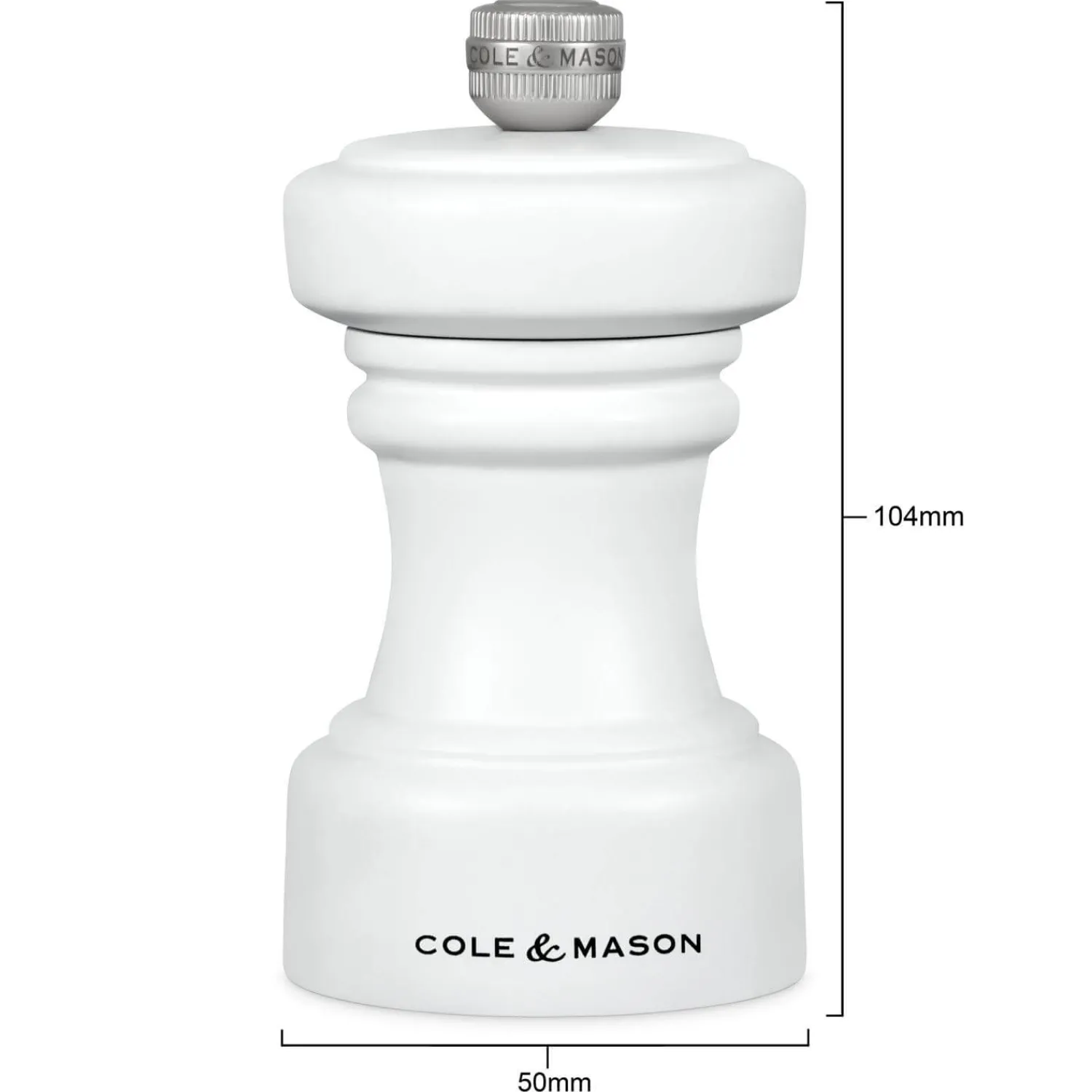 Cole u0026 Mason Cole & Mason Hoxton 10.4cm Beech Wood Salt Mill - White