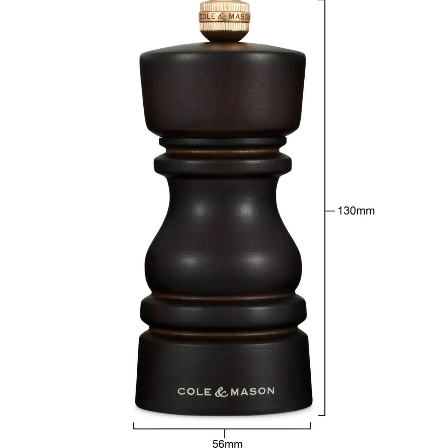 Cole u0026 Mason Cole & Mason London 13cm Beech Wood Pepper Mill - Dark Chocolate
