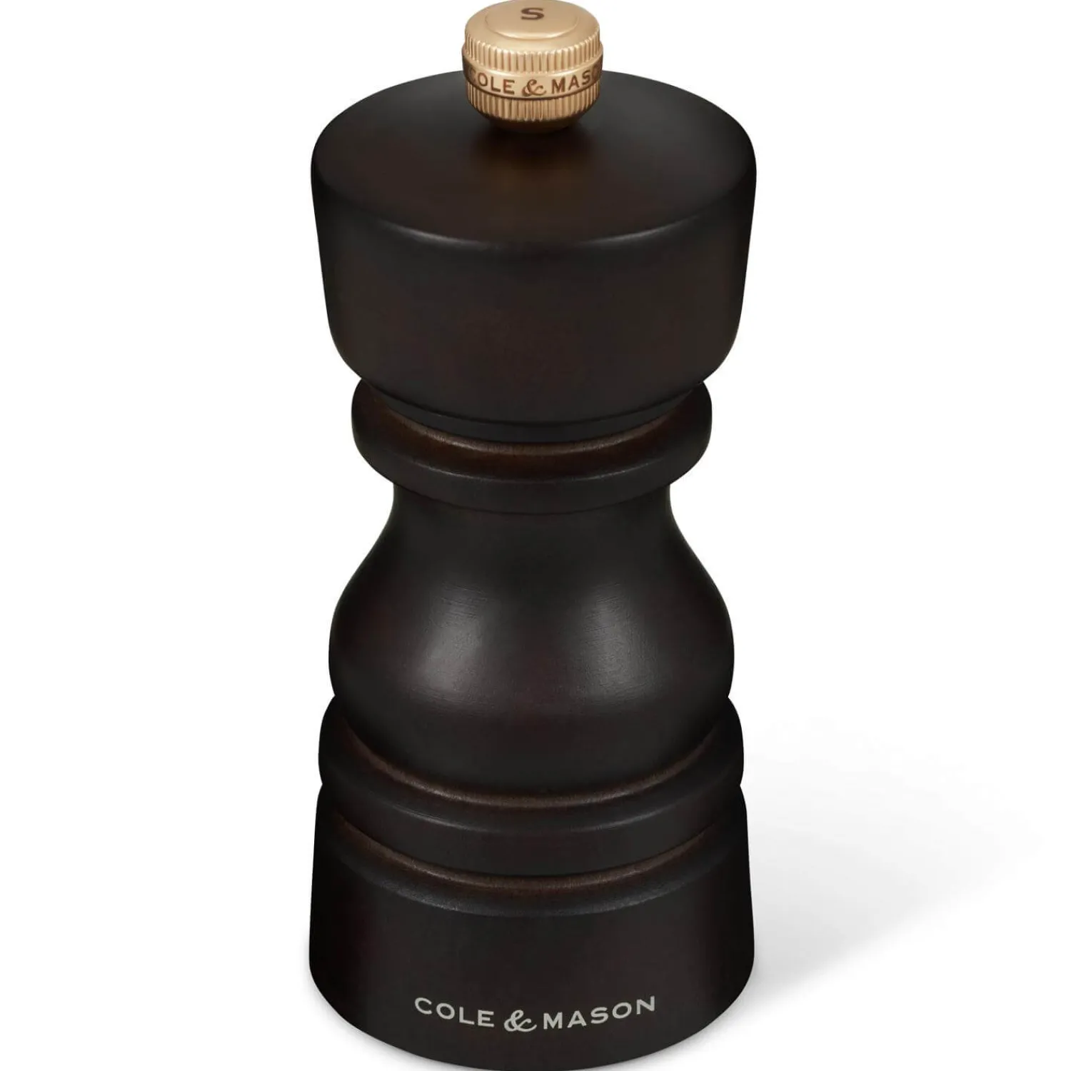 Cole u0026 Mason Cole & Mason London 13cm Beech Wood Salt Mill - Dark Chocolate
