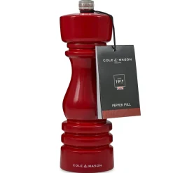 Cole u0026 Mason Cole & Mason London 18cm Beech Wood Pepper Mill - Gloss Red