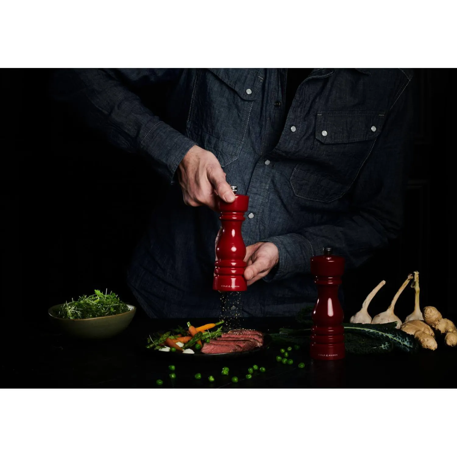 Cole u0026 Mason Cole & Mason London 18cm Beech Wood Pepper Mill - Gloss Red