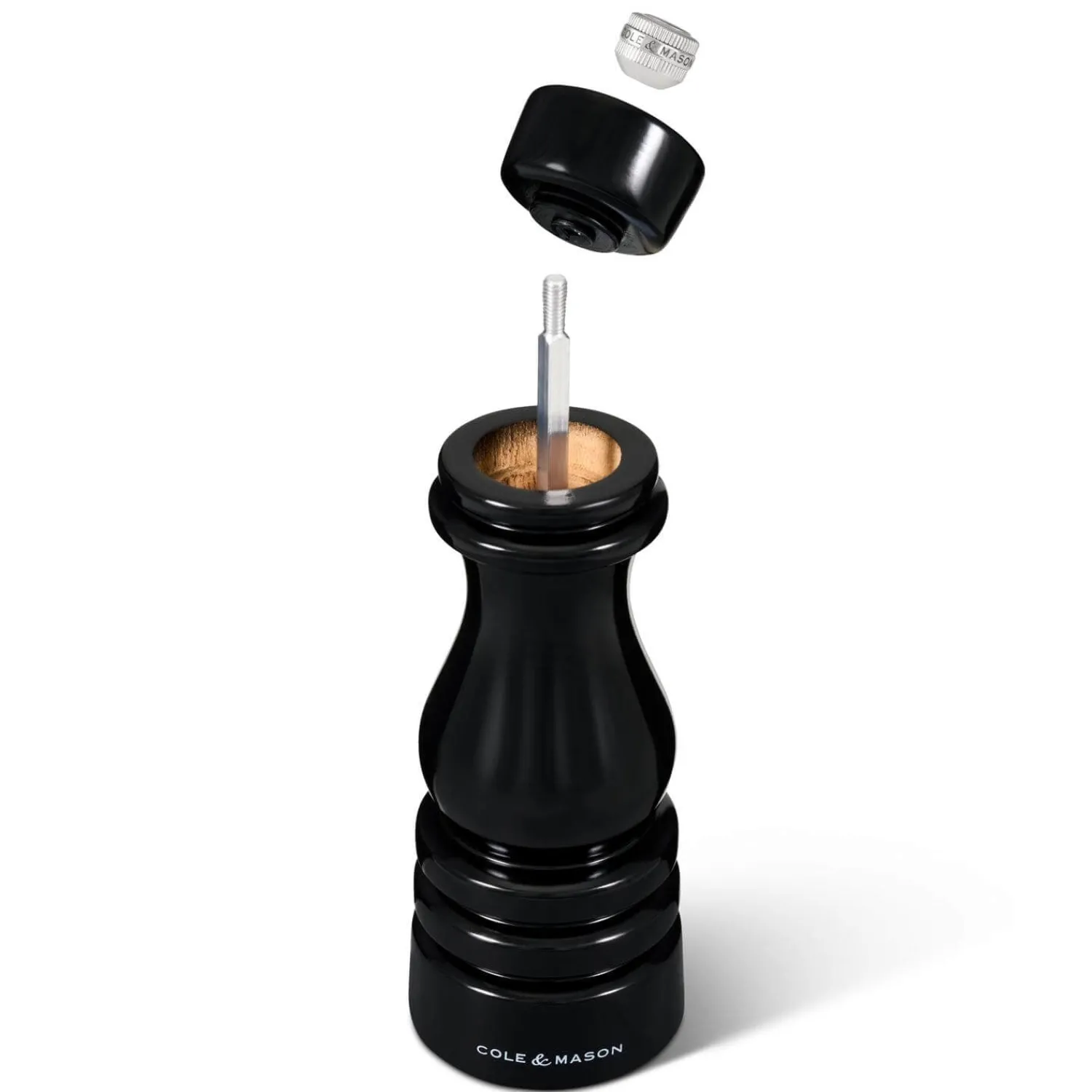 Cole u0026 Mason Cole & Mason London 18cm Beech Wood Salt Mill - Gloss Black