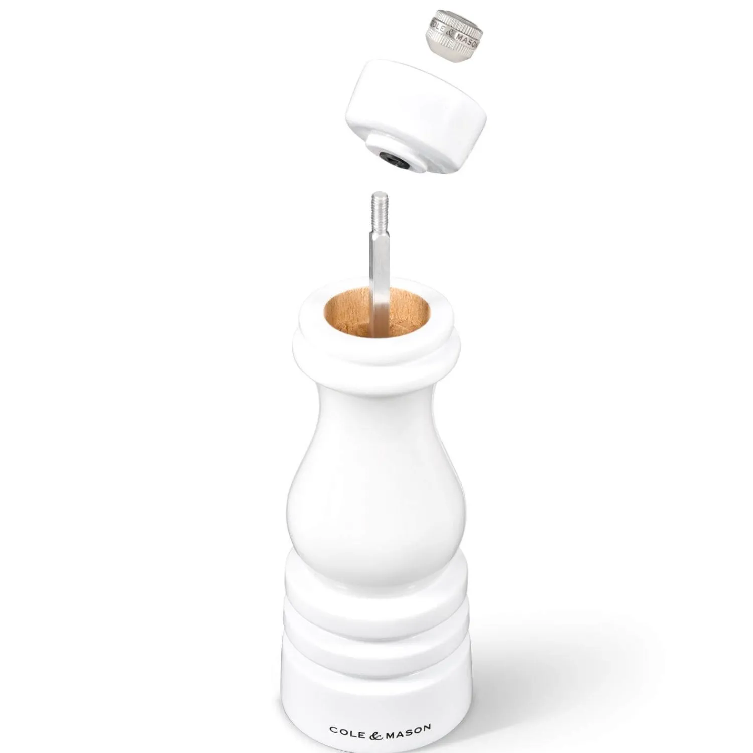 Cole u0026 Mason Cole & Mason London 18cm Beech Wood Pepper Mill - Gloss White