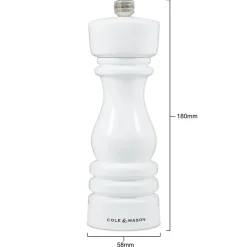 Cole u0026 Mason Cole & Mason London 18cm Beech Wood Pepper Mill - Gloss White