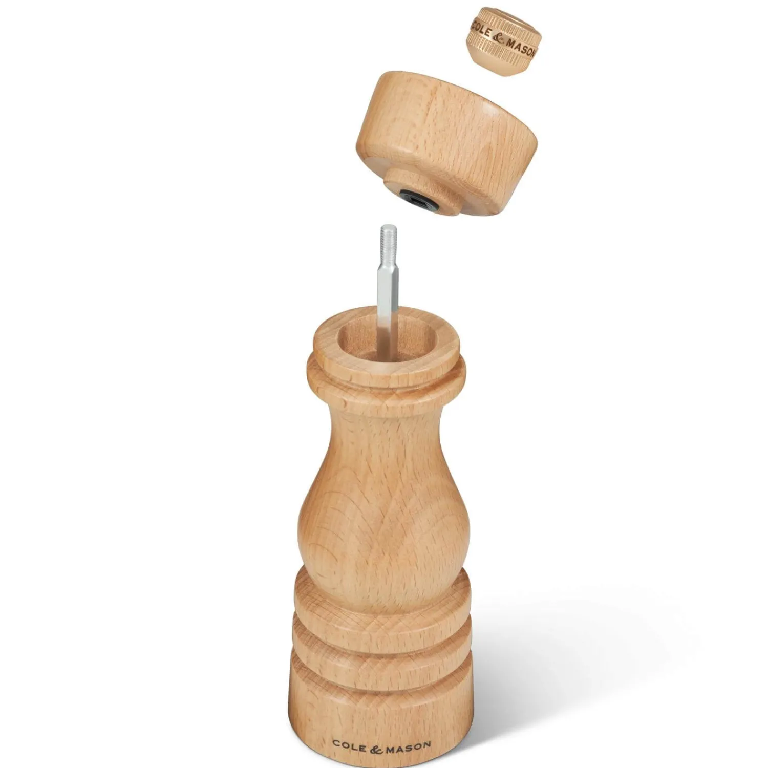 Cole u0026 Mason Cole & Mason London 18cm Beech Wood Salt Mill - Natural Beech