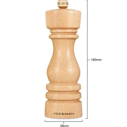 Cole u0026 Mason Cole & Mason London 18cm Beech Wood Salt Mill - Natural Beech