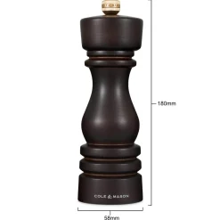 Cole u0026 Mason Cole & Mason London 18cm Beech Wood Pepper Mill - Chocolate