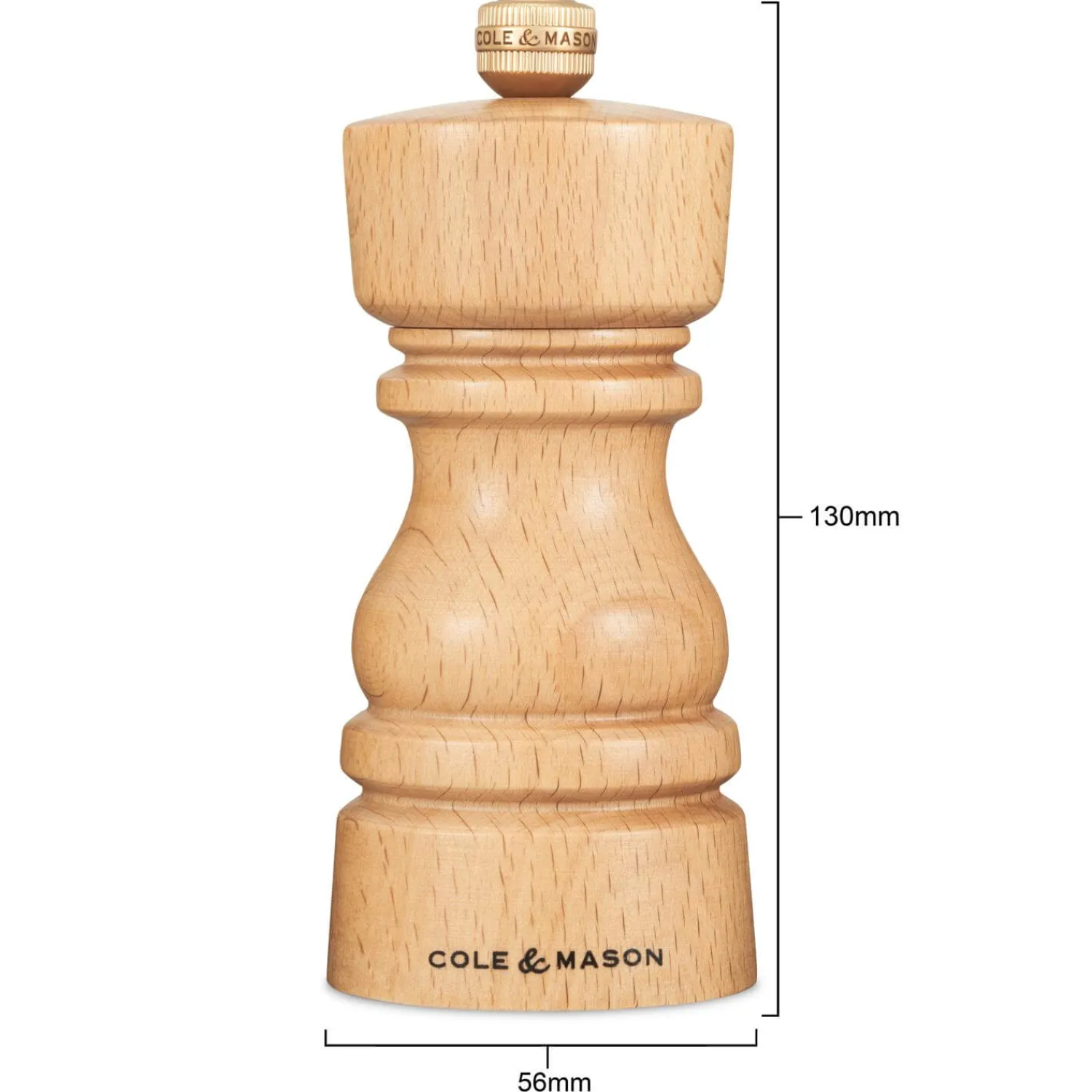 Cole u0026 Mason Cole & Mason London 13cm Beech Wood Salt Mill - Natural Beech
