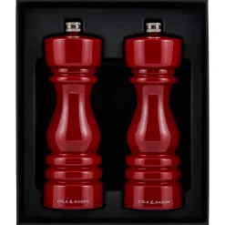 Cole u0026 Mason Cole & Mason London 18cm Salt & Pepper Mill Set - Red Gloss