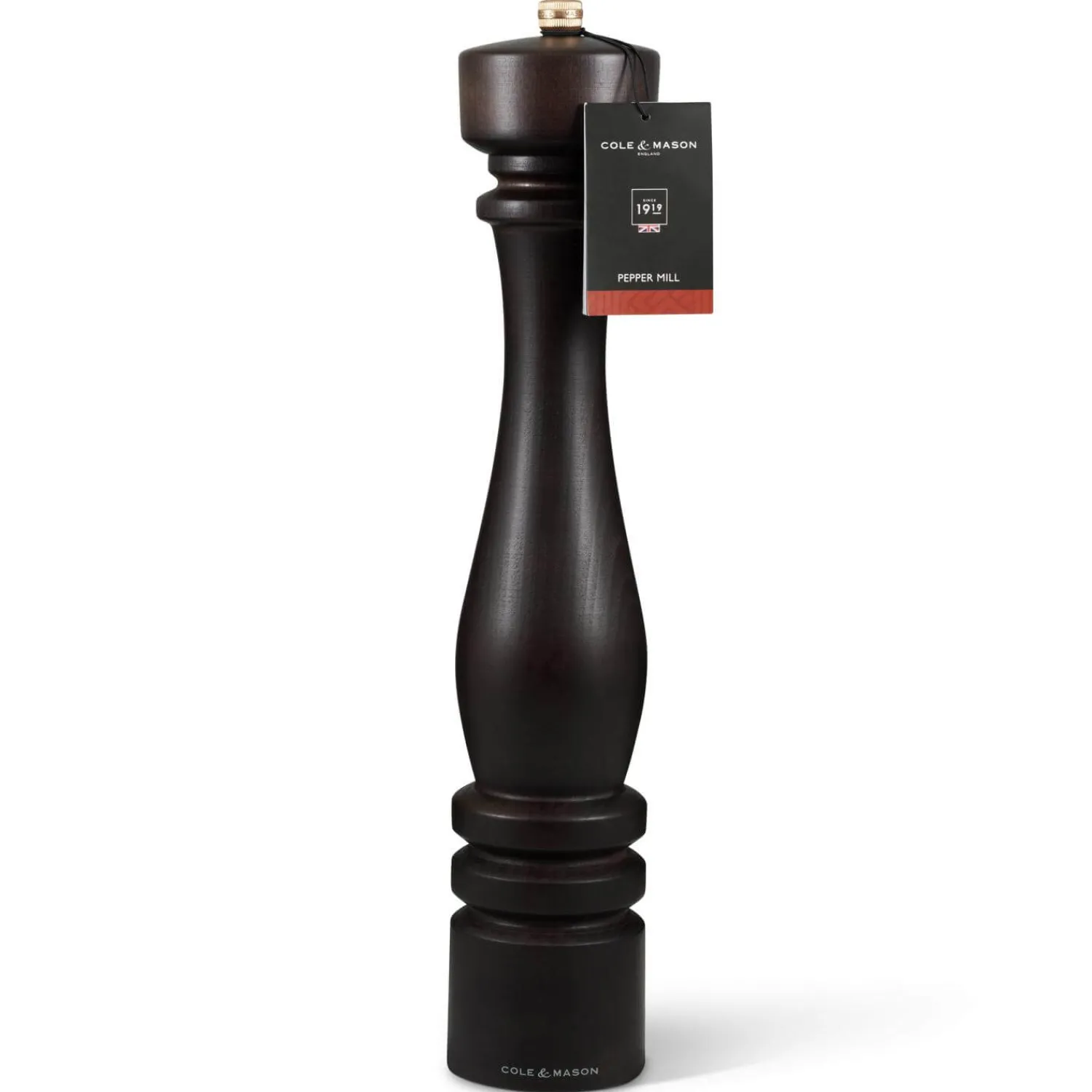 Cole u0026 Mason Cole & Mason London Large 40cm Beech Wood Pepper Mill - Chocolate