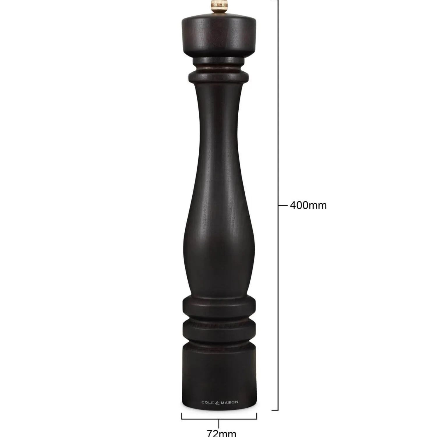 Cole u0026 Mason Cole & Mason London Large 40cm Beech Wood Pepper Mill - Chocolate