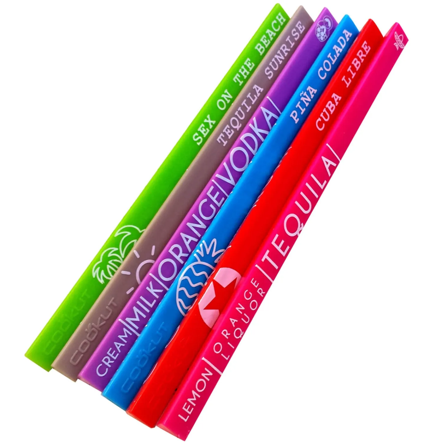 Cookut Easy Cocktail Measuring Stirrers - Pack of 6