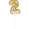 Creative Party No. 2 Self-Inflating Mini Balloon Cake Topper - Gold