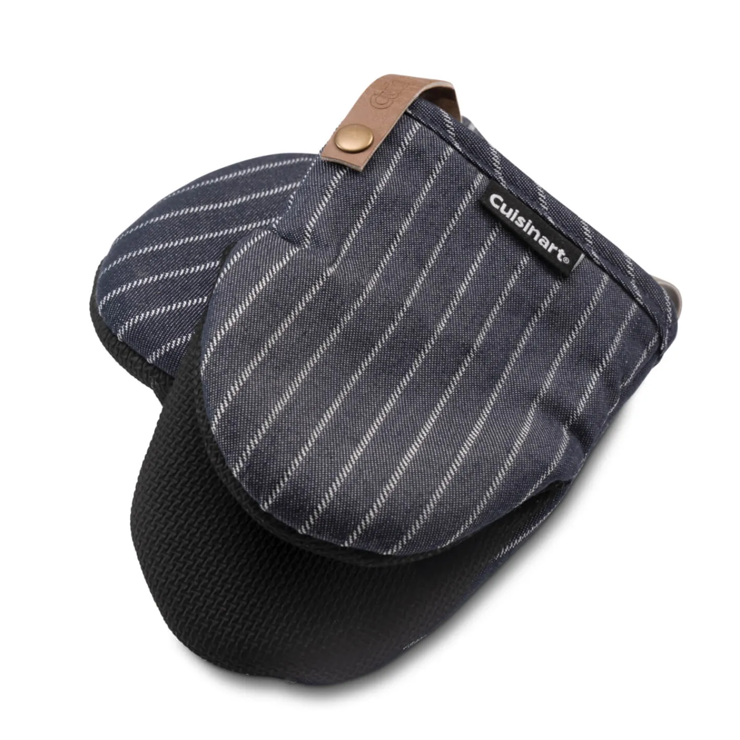 Cuisinart Neoprene Pack of 2 Mini Oven Mitts - Denim Pinstripe