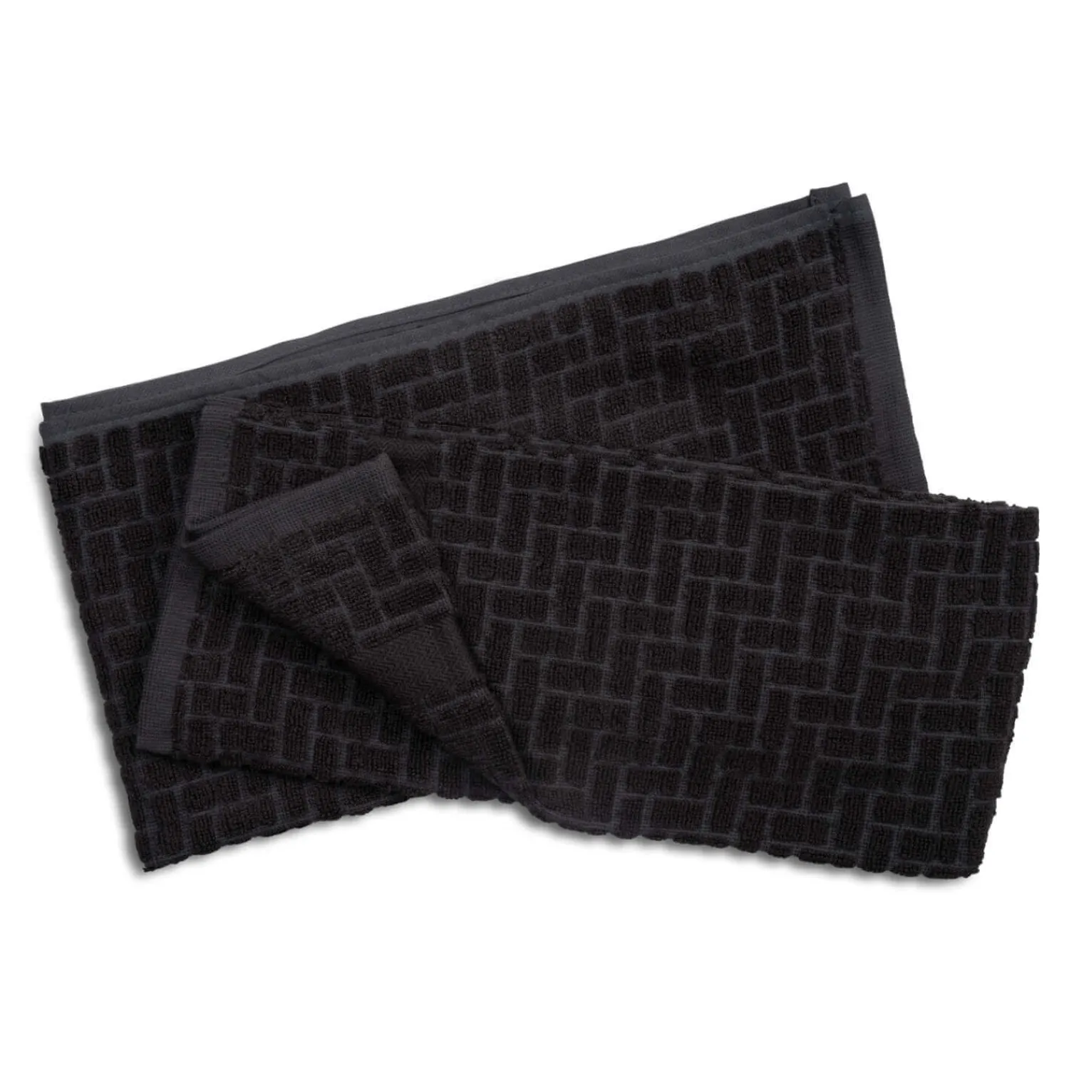 Cuisinart Pack of 2 Antimicrobial Professional Bamboo Sculpted Tea Towel - Charcoal