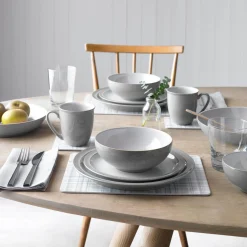 Denby Elements Light Grey Medium Plate - 22cm