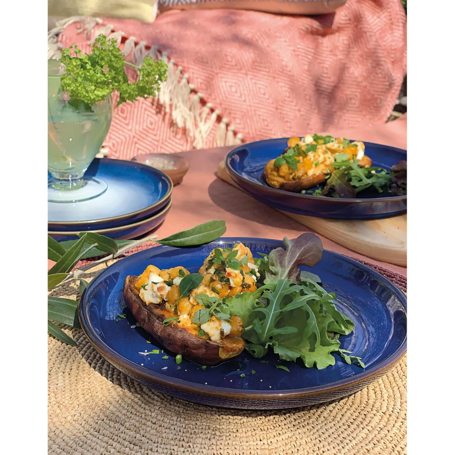 Denby Imperial Blue Medium Coupe Plate - 21cm