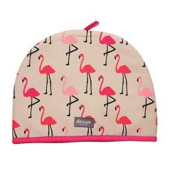Dexam 6 Cup Cotton Tea Cosy - Flamingo